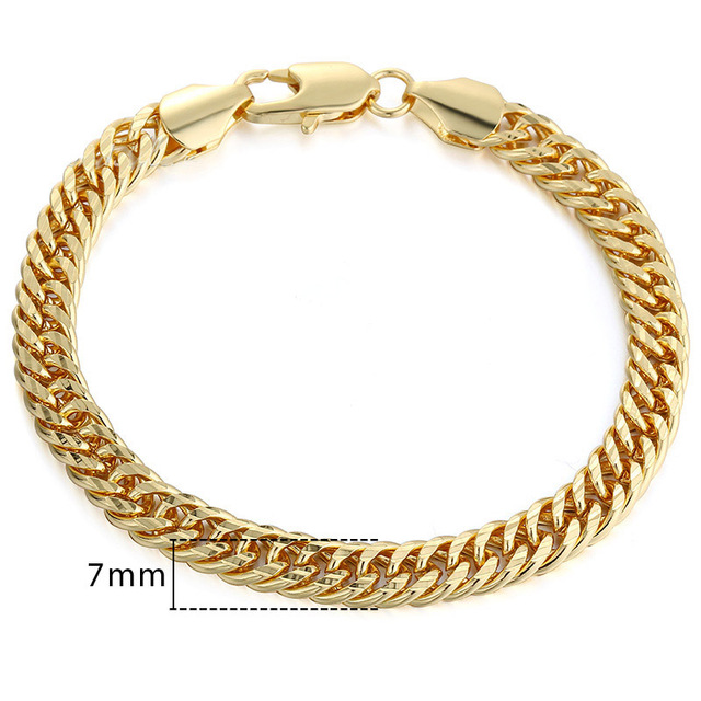 Gold Filled Bracelets For Women Men Twisted Curb Snail Rolo Wheat Box Link Chains Bracelet Wholesale 15 styles GBB2A