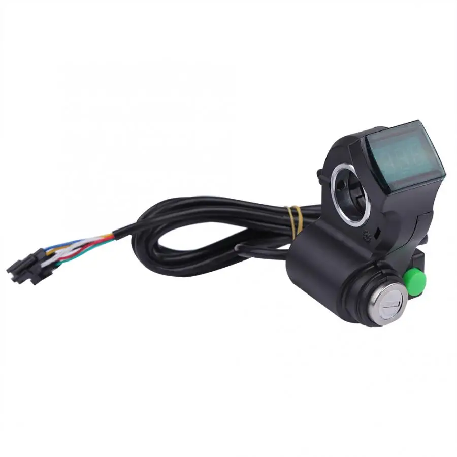 

Electric Bike Voltage Display Key Switch Lock With Bell Switch Button E-bike Voltmeter Horn Button Electric Bicycle Accessories