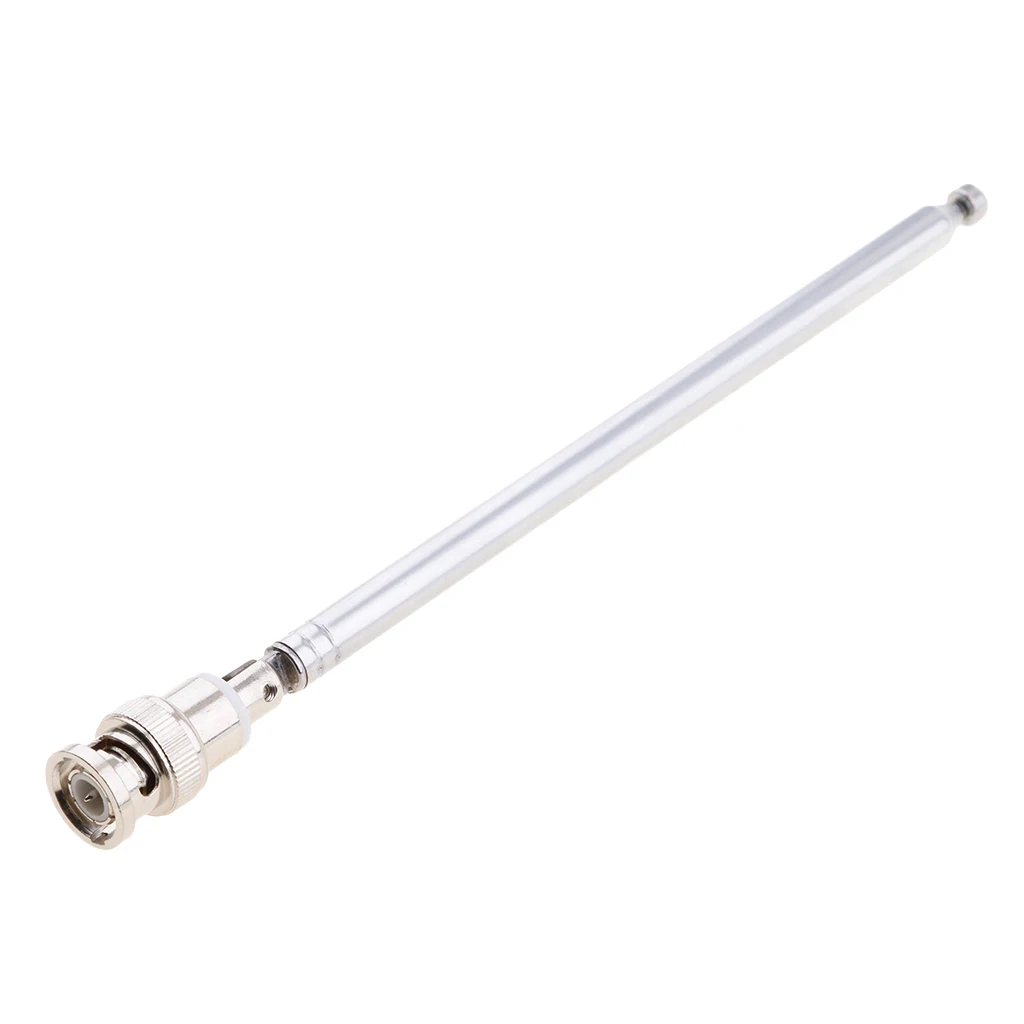 7 Sections Handheld Antenna Telescopic Scanner Antenna With BNC Male Connector 168mm Telescopic Antenna For Radio Television Etc