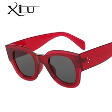 XIU Ретро Винтажные Солнцезащитные очки для женщин, фирменный дизайн, модные солнцезащитные очки, женские очки, квадратные очки, высокое качество, UV400