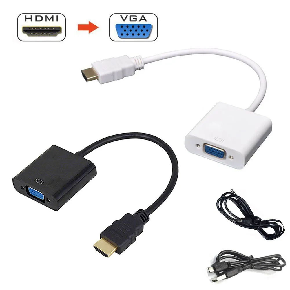 1080P HDMI в VGA адаптер конвертер с USB мощность 3 5 мм аудио кабель для HDTV PC ноутбук