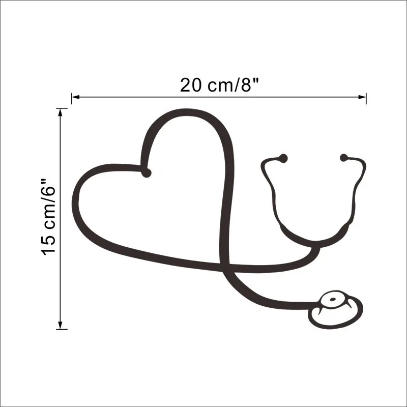 Забавная наклейка стетоскоп с изображением доктора медсестры для автомобиля, ноутбука, холодильника, художественная настенная виниловая наклейка pegatinas de pared