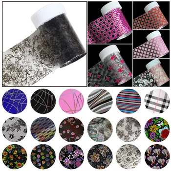 

100*4cm Multicolor Gradient Green Marble Pattern Brand New Transfer Nail Foil Decal Stickers For Nail Art Decorations A40