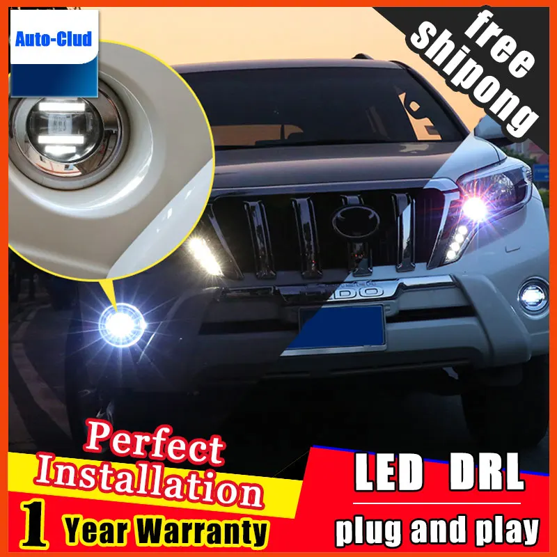 Стайлинг автомобиля светодиодный ные противотуманные фасветильник DRL для Toyota Prado
