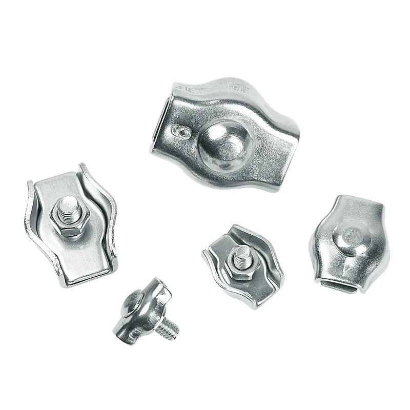 

Pack of 2mm 3mm 4mm 5mm 6mm Clip 304 stainless steel Wire Rope Clamps Single Grip Cable Clamp Caliper