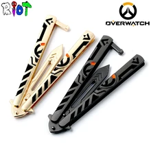21cm Overwatch Weapon Model Sword handwork alloy Pendant Swing knife Training Tools No edge Butterfly Knives