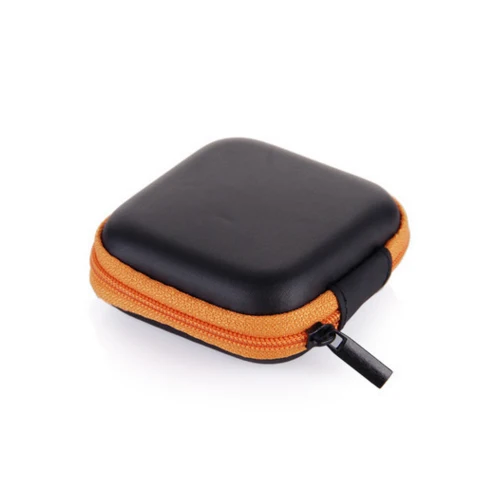 Мобильный кабель передачи данных телефона зарядное устройство Спиннер сумка для хранения гарнитуры многоцветный стерео Проводные Беруши жесткий корпус Портативная сумка - Цвет: orange