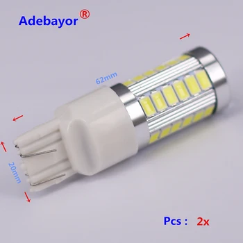 

2x Auto Car T20 7443 5630 33SMD LED Backup Turn Signal Brake Tail Reverse Lamp Light Bulb Xenon white parking