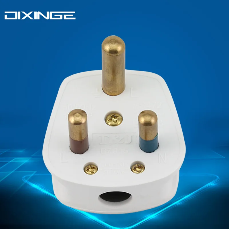 20 шт./лот, британский 15a250v Power Plug, бакелит огнезащитных основа медная фурнитура