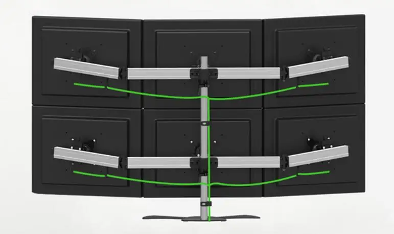 Универсальный Сращивание шестиэкранный Настольный Дисплей Стенд настольный ЖК-монитор Стенд для вагнера 6 мониторов