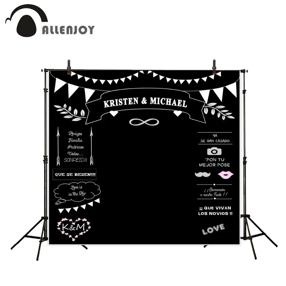 Allenjoy Wedding Backdrops Styles Blackboard For Photo Studio