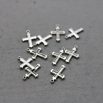 

10PCS Wholesale button Fittings for Accessory Accessory buttons Fittings for snaps jewelry DIY cross components Findings 17x22mm