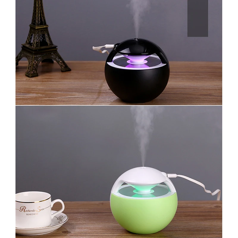 450ML Ball Humidifier Mini USB Air Nightlight Humidifier Fogger with Aroma Lamp Essential Oil Ultrasonic Electric Aroma Diffuser (6)