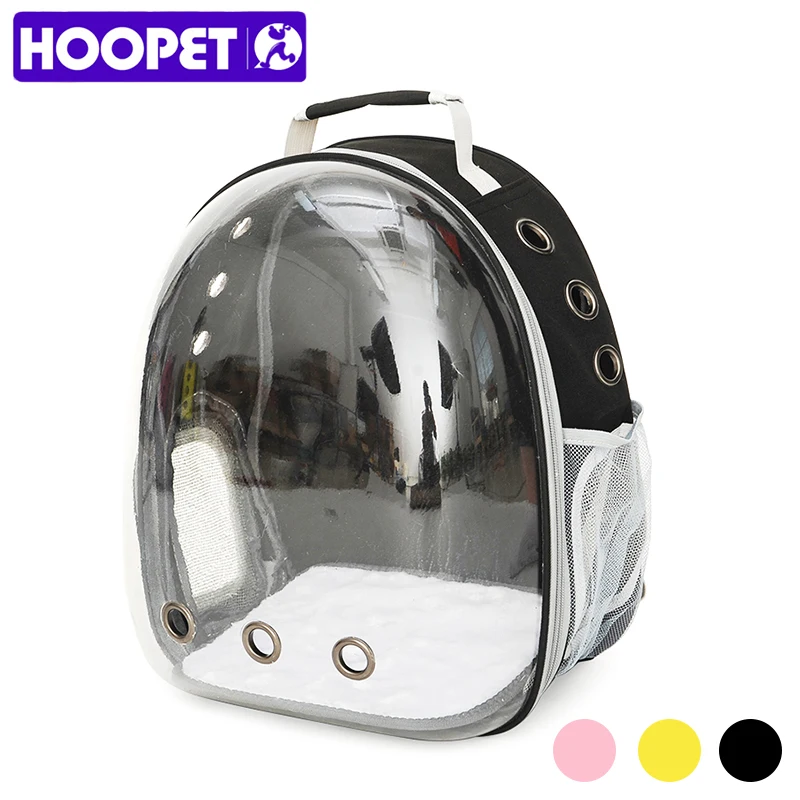

HOOPET Pet Breathable Small Carrier Bag Portable Outdoor Travel Backpack Dog for Cat Transparent Space Carrying Cage