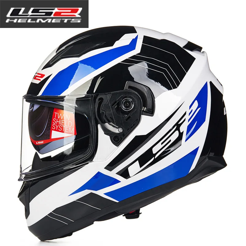 LS2 FF328 поток полное лицо мото rcycle шлем с двойными линзами capacetes para moto Racing LS2 шлем DOT Approved casco moto cap - Цвет: 8