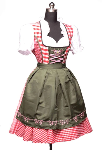 Для женщин Октоберфест Милая Инга длинное платье костюм для Баварская традиция пива официантка; горничная Костюмы размеры s m l xl - Цвет: as picture
