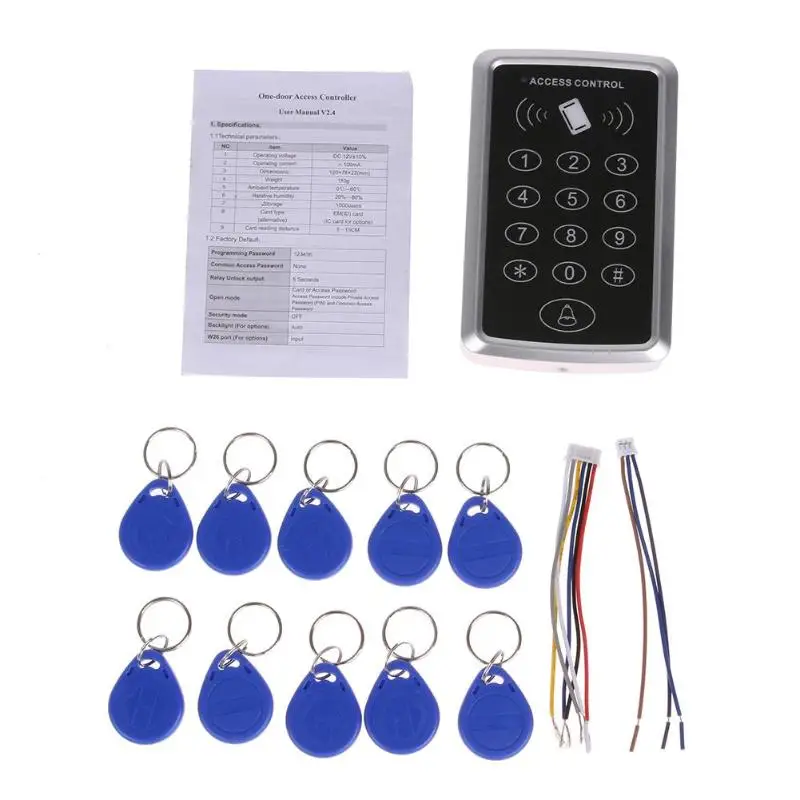 

Single Door RFID Card Access Control Keypad For Electric Door Lock Access Control System Kit Support 1000 Users