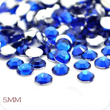 

Wholesale sapphire 5mm 10000pcs/bag DIY Mobile Phone Nail Art Stick Circular FlatBack Imitated Resin Drill 00405010