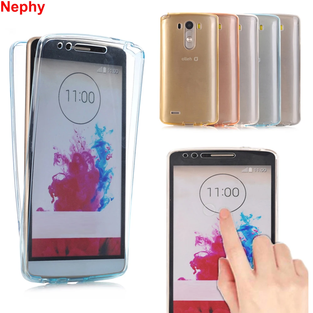 

Nephy Cell Phone Case For LG G3 G4 G5 G6 Clear Silicon TPU 360 Degree Protect Full Cover G 3 4 5 6 Dual Soft Shockproof Casing