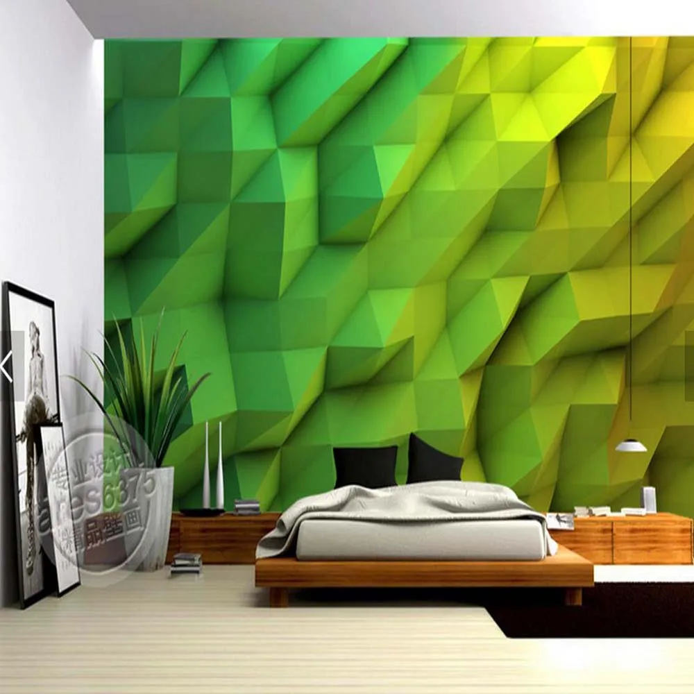 3D Wallpaper Abstrak Foto Mural Untuk Ruang Tamu Kamar Tidur Dinding