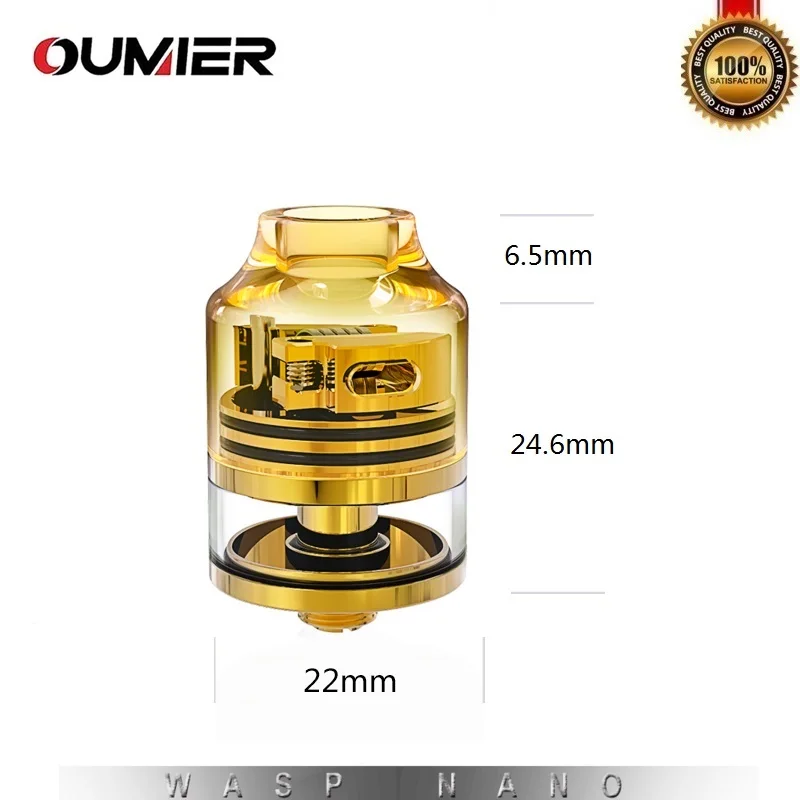 Оригинальный атомайзер OUMIER WASP NANO RDTA 2 мл 22 мм бак для пара легкая конструкция и