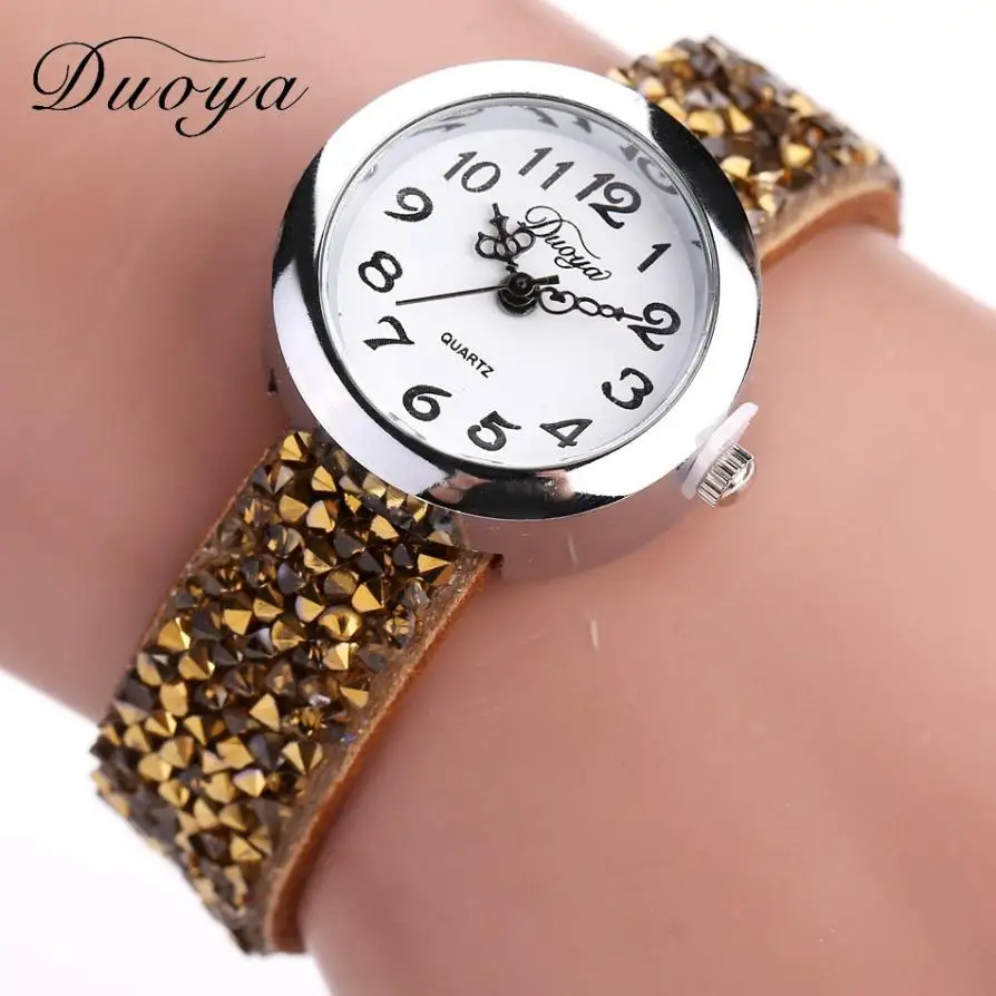 Модные брендовые часы для женщин, роскошные женские часы с кристаллами, браслет, кварцевые наручные часы, стразы, часы для девушек, подарок, часы, новинка, A40 - Цвет: gold