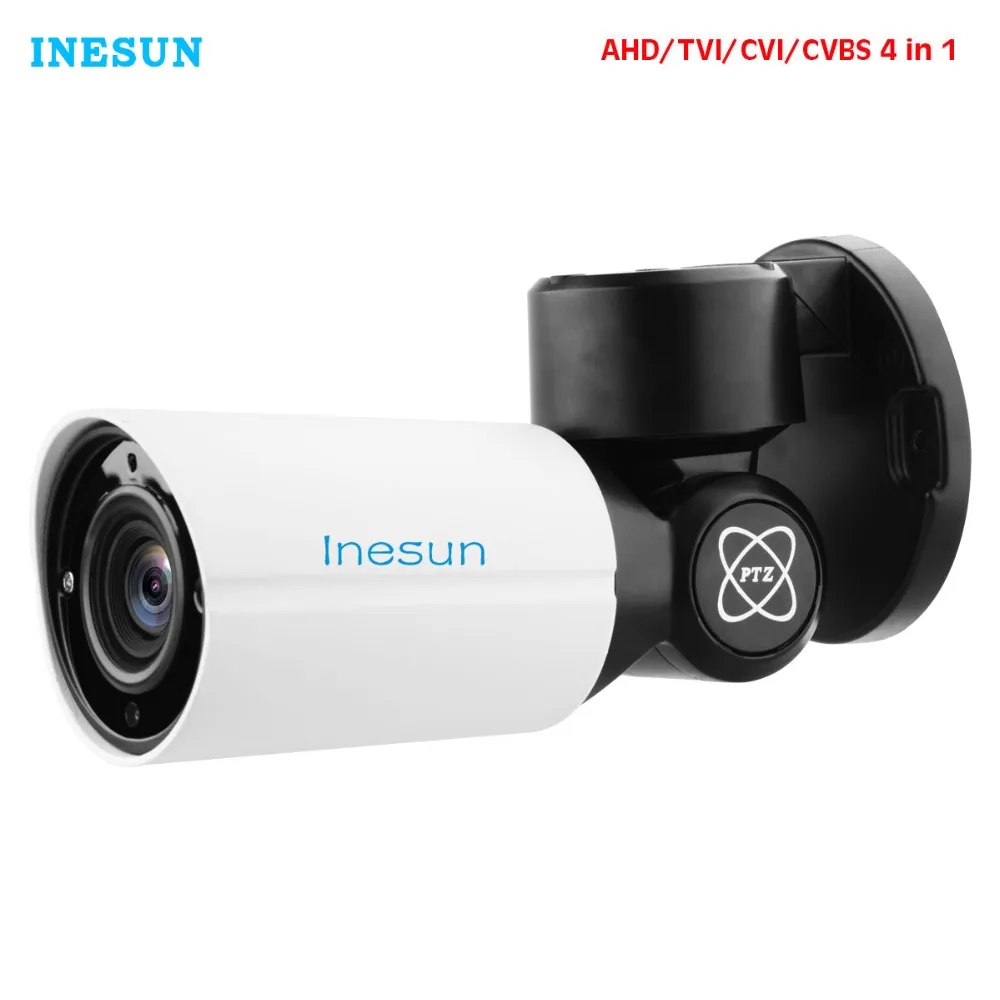 

Inesun HD 1080p Outdoor Security Camera, 2MP Hybrid 4-in-1 AHD/TVI/CVI/CVBS CCTV PTZ Camera, 4X Optical Zoom,120ft Night Vision