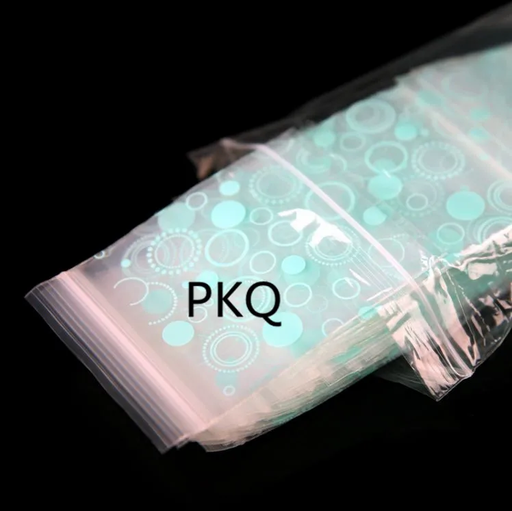 100 шт 3*4 см мини-пакеты с замком-молнией, зеленые точки, прозрачный пластиковый мешок для захвата, упаковка для ювелирных изделий, полиэтиленовый пакет