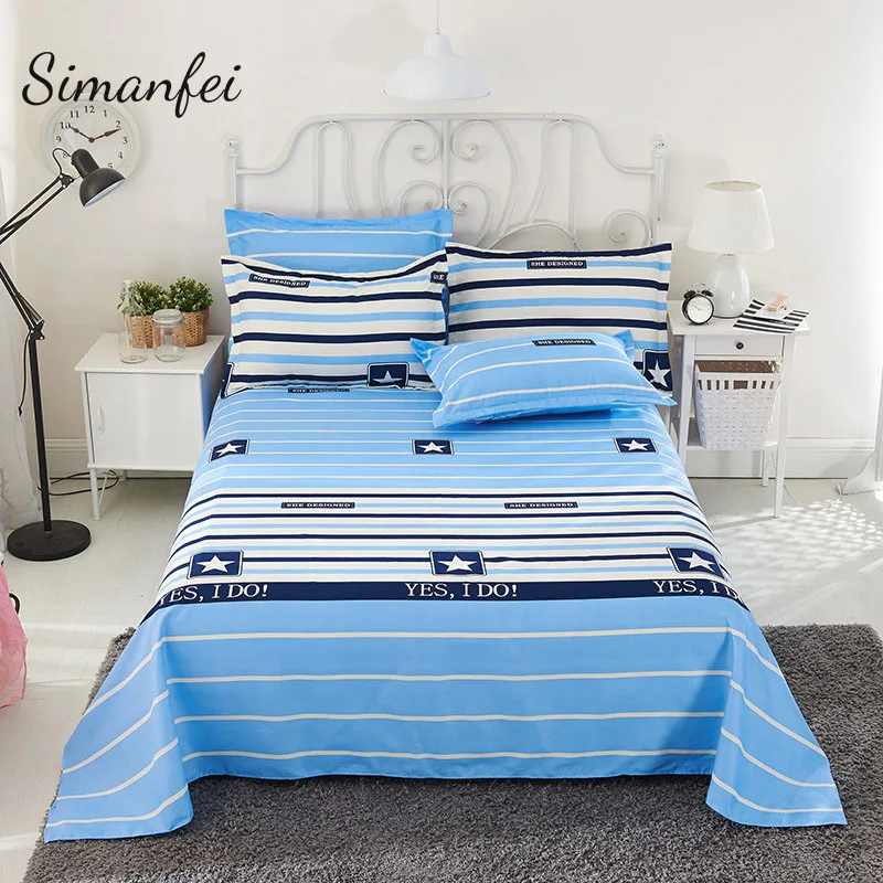

Simanfei 1pc Polyester Sheet Mattress Cover Colorful Bedding Linens Bed Sheets With Elastic Band Bed Protection