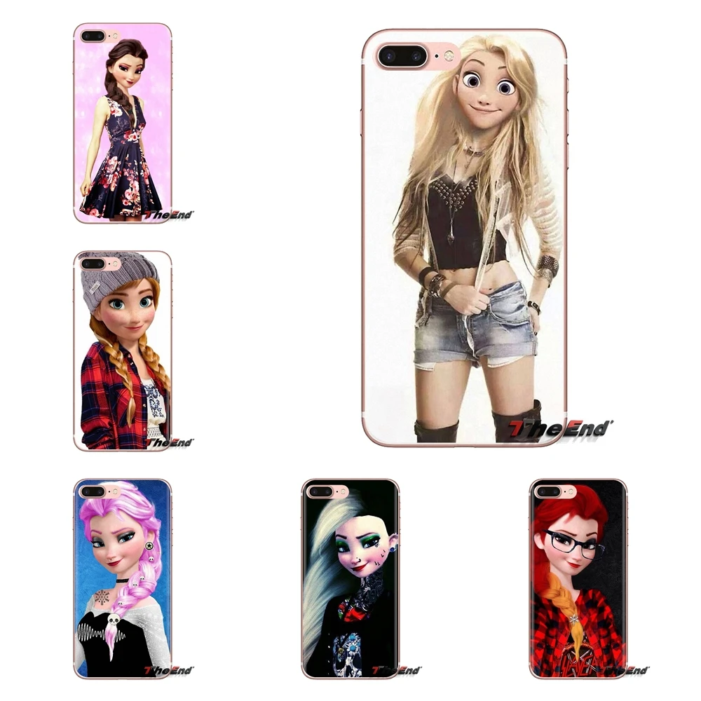 

sexy girl Punk Elsa Anna Tattoo Princess For iPod Touch Apple iPhone 4 4S 5 5S SE 5C 6 6S 7 8 X XR XS Plus MAX Soft Shell Covers