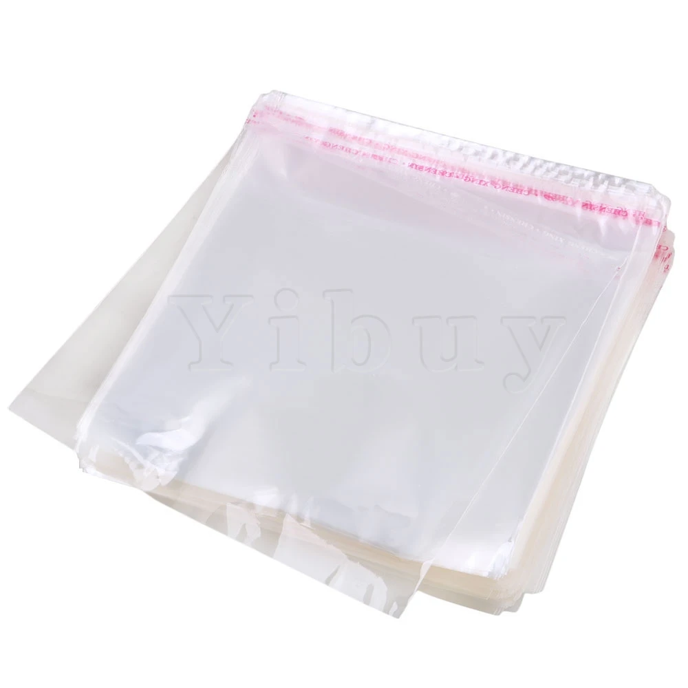 Yibuy 500 шт. OPP пластиковая многоразовая оберточная бумага 160x155 мм для CD DVD