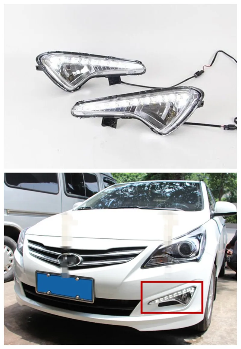 12V Car Styling LED DRL For Hyundai VERNA LED DRL Daytime Running