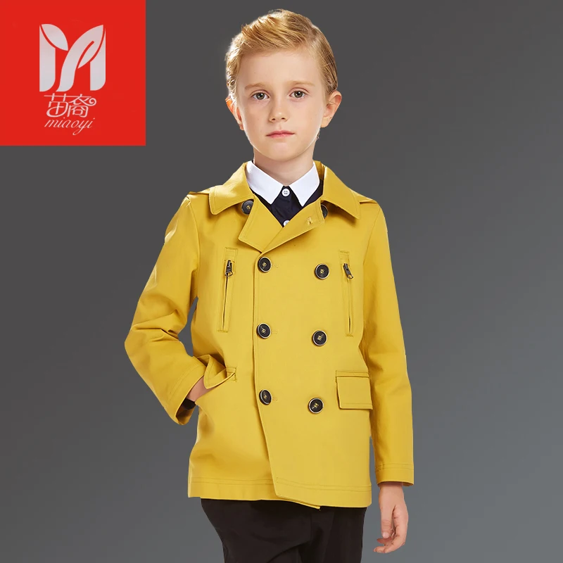 

Boy Double breasted Jacket Spring Overcoat Jacket 2017 Spring Fashion Coat for Kids New Good Qualit 2017 MIAO YI
