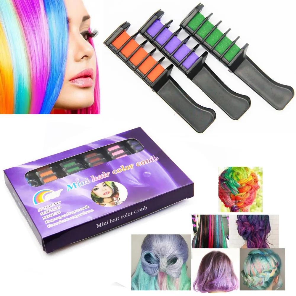 Buy 6 Colors/set Professional Hair Color Comb Hair Dye
