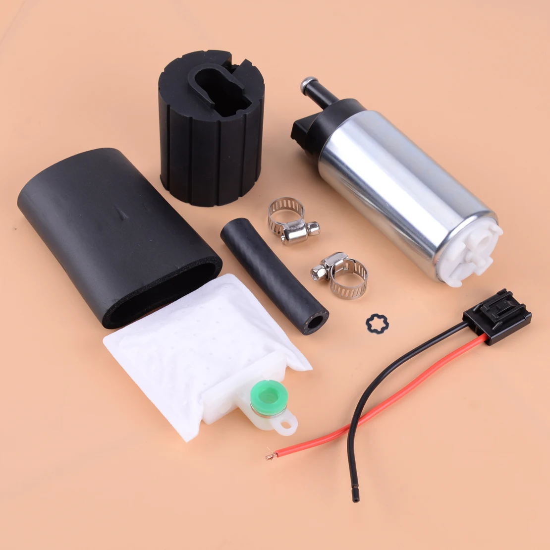 

255LPH High Pressure Flow Electric Intank Fuel Pump Install Kit Walbro GSS342 for Universal