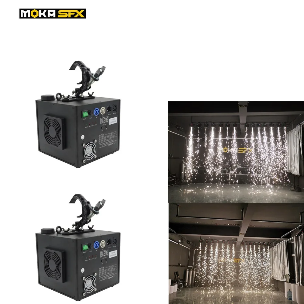 

2Pcs/lot Waterfall Cold Spark Machine Powder Stage Effect Machine DMX512 Remote Control Spray 1-5m Height Special Effects