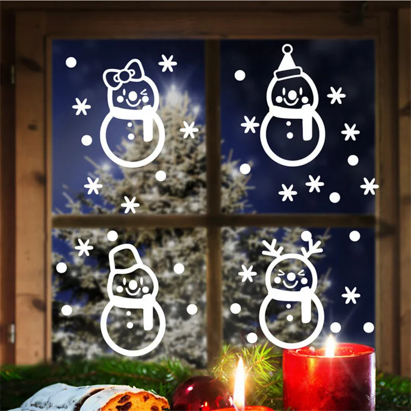 

Christmas Gift Snowflake Snowman Vinyl Wall Sticker Window Decals Home Decor