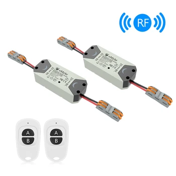 

eMylo RF Switch Wireless Light Switch DC 5V-24V 1 Way 433mhz Remote Control Switch RF Relay Module Smart Home Appliance 2pcs