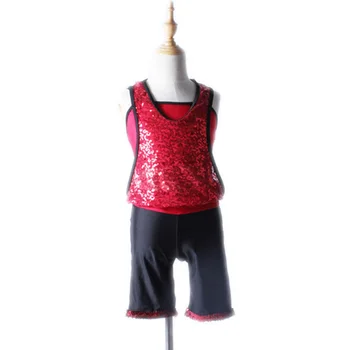 

New Girls And Children Two Piece Suit Dress Jazz Modern Dance Skirt Performing Stage