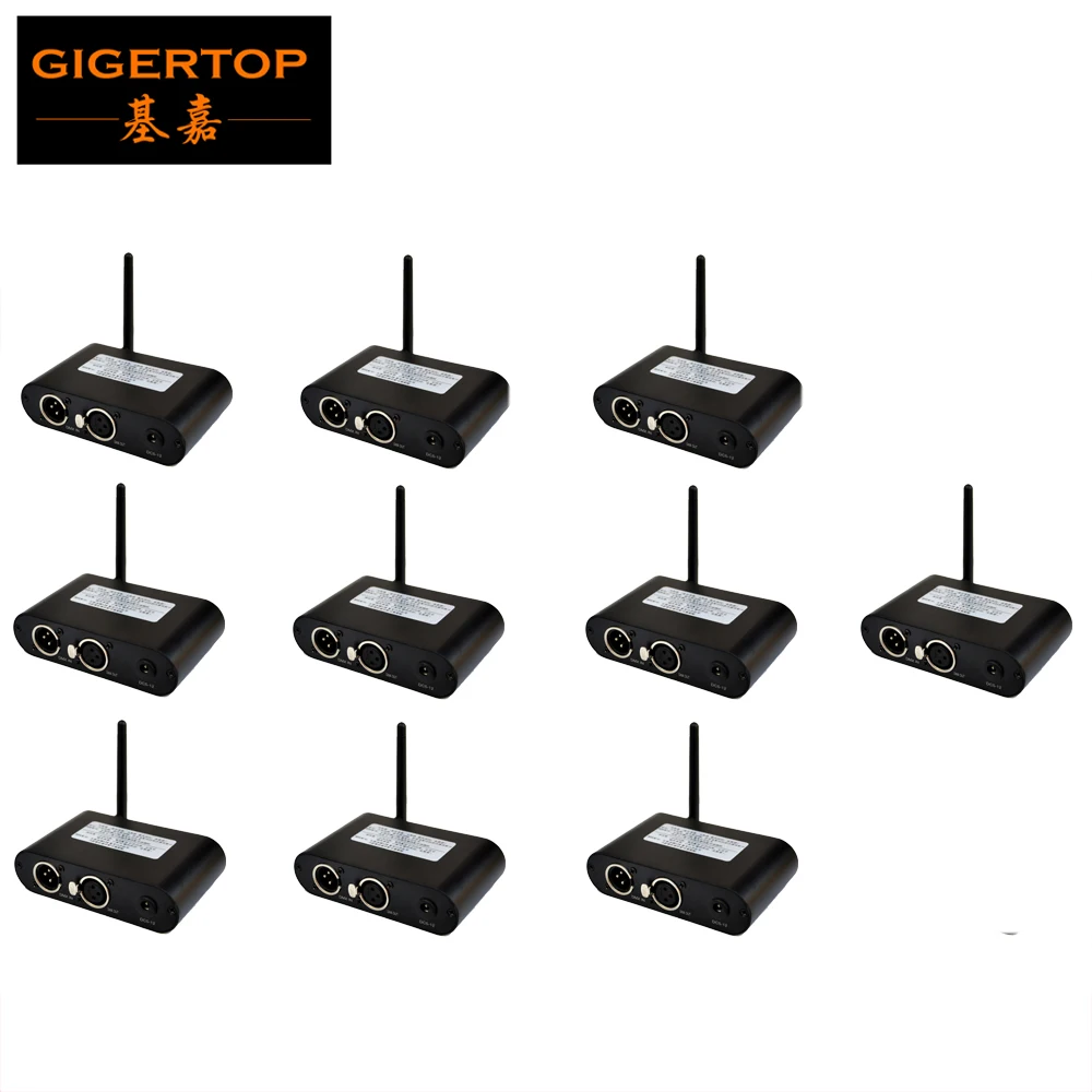 

Wholesales Discount 10 Unit 2.4G Wireless DMX Controller Console For Led Stage Light Antenna Status Led Lamp Function Button