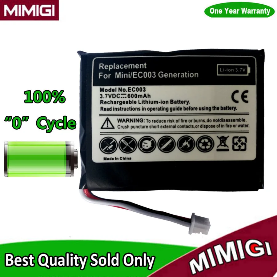 

Sale 600mAh Battery For IPOD MINI EC003 EC007 4GB 1st 2nd Gen Accumulator Batterie AKKU AKU Accu
