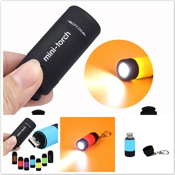 

HUSUYUHU SISI 0.3W 25Lum Light Usb Charge Keychain Flashlight Portable Led Mini Flashlight USB Rechargeable Keychain