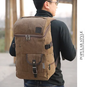 

Large Capacity Rucksack Man Travel Bag Mountaineering Backpack Male Luggage Boys Canvas Bucket Male Luggage Backpack Computer