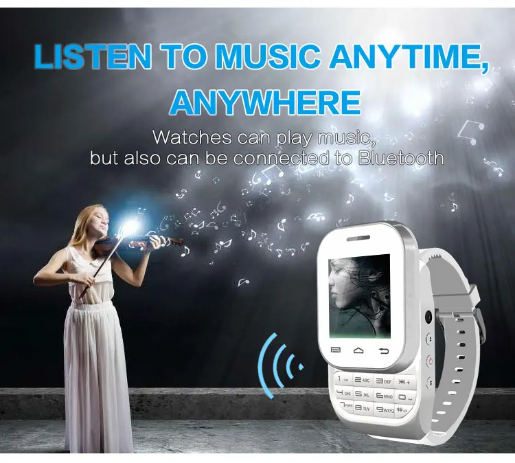 KEN XIN DA W1 SC6531 1.44 Inch Touch Screen Smart Watch with Slide Out Keyboard Support Dual SIM Card