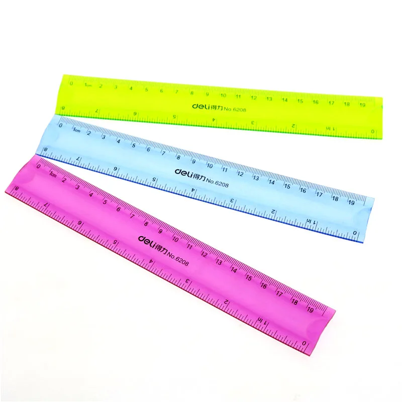 1 Pcs Blue/green 20cm/30cm Flexible Ruler Transparent Drawing Ruler For  Students Creative Plastic Soft Ruler Office And School