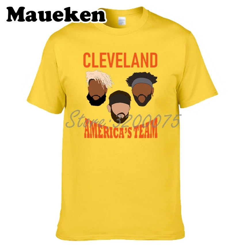 Мужская футболка Baker Mayfield 6 Odell Beckham Jr. 13 Jarvis Landry 80 Cleveland, Мужская футболка с круглым вырезом W19040509 - Цвет: 12