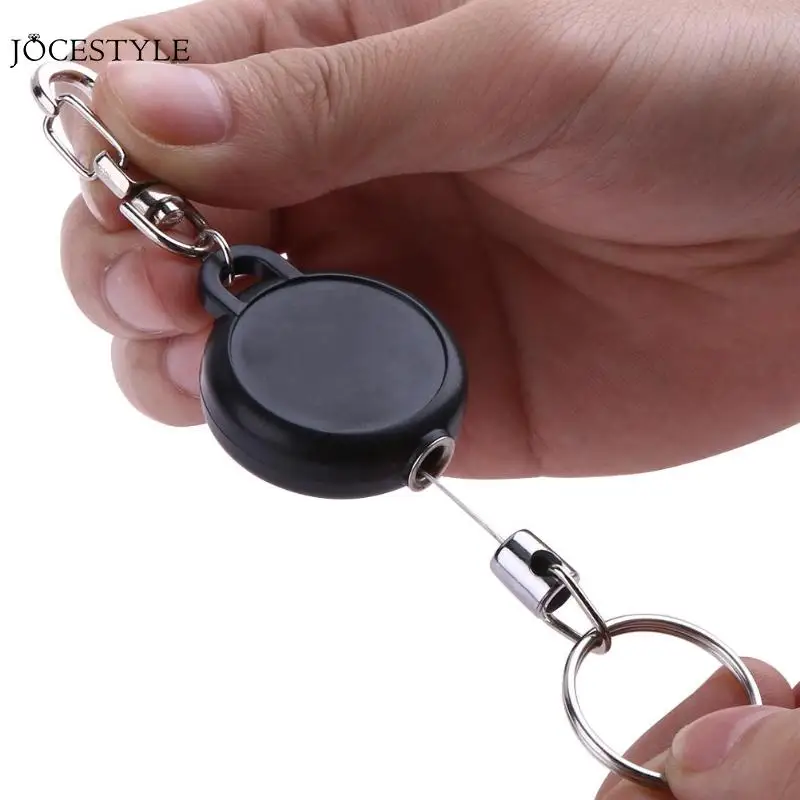 

Retractable Pull Key Chain Outdoor Survival EDC Steel Wire Rope Recoil Ring Key Chain Holder Camping Travel Kits