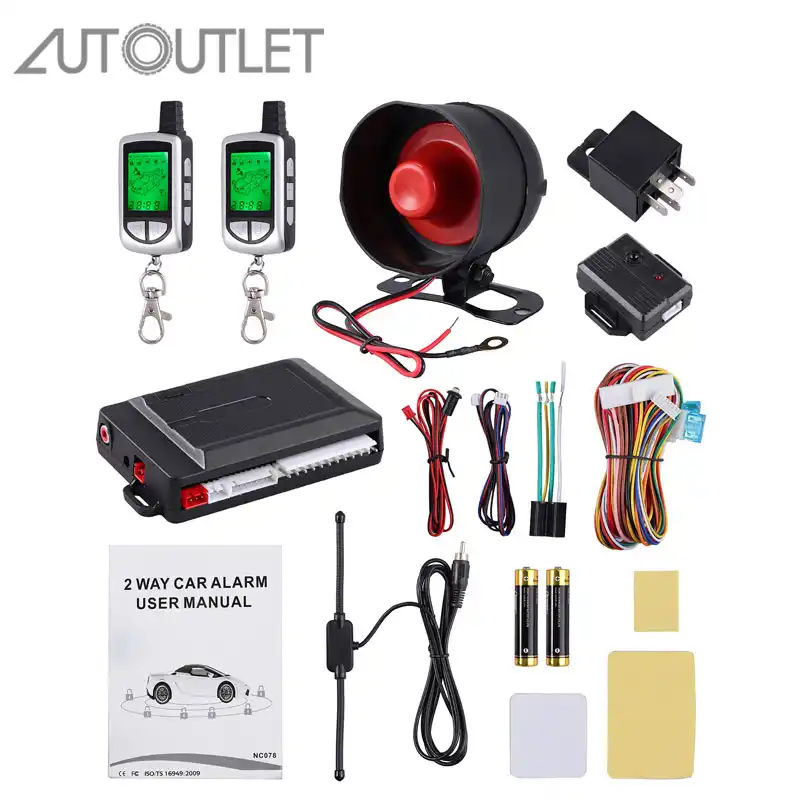 2 Two way LCD Screen Universal Car Alarm Security System Remote Control