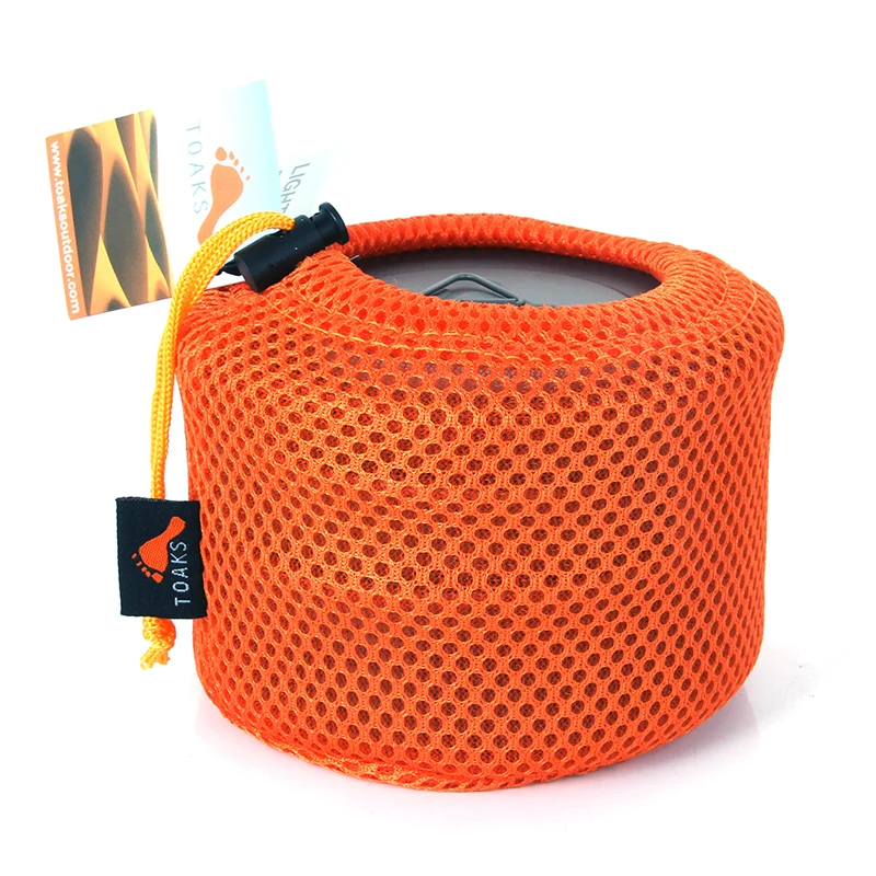 TOAKS Camping al aire libre de 700 ml copa de ultraligero de titanio olla con tapa y plegado de POT-700-D115-L