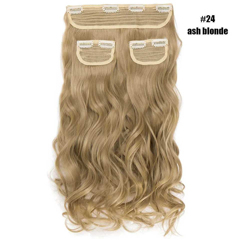S-noilite 2" 3 шт./компл. заколки для волос на заколках длинные вьющиеся синтетические шиньоны натуральным жемчугом на заколках для наращивания, волосы для Для женщин - Цвет: ash blonde